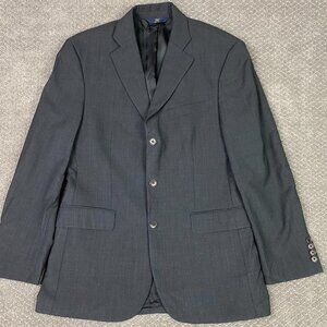 Brooks Brothers 346 Stretch Blazer Sport Coat Men's 38S Gray 3 Button Wool Blend